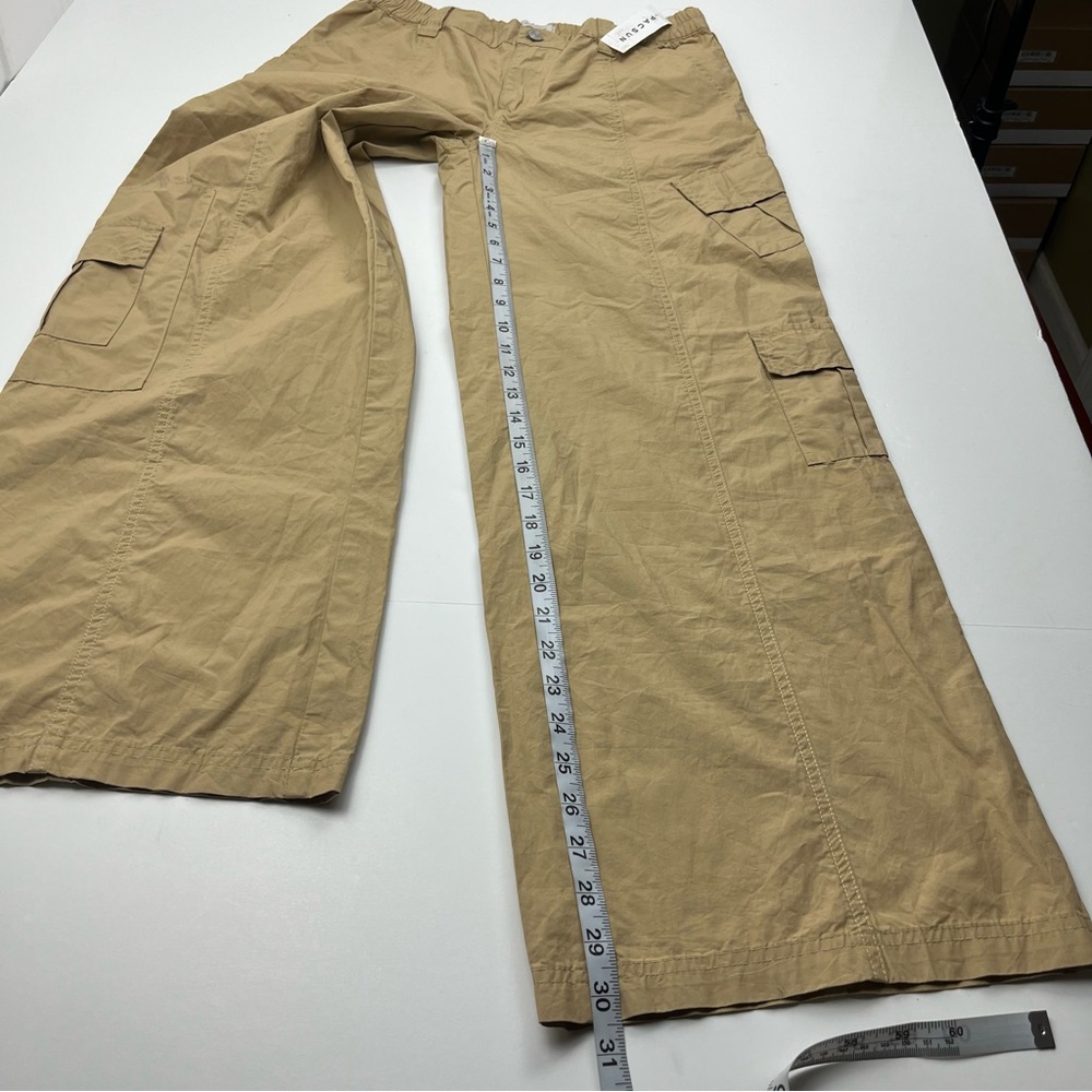 Pacsun Low Rise Puddle Khaki Tan Womens Size Medium Pant Cargo Relaxed NEW - Picture 10 of 15